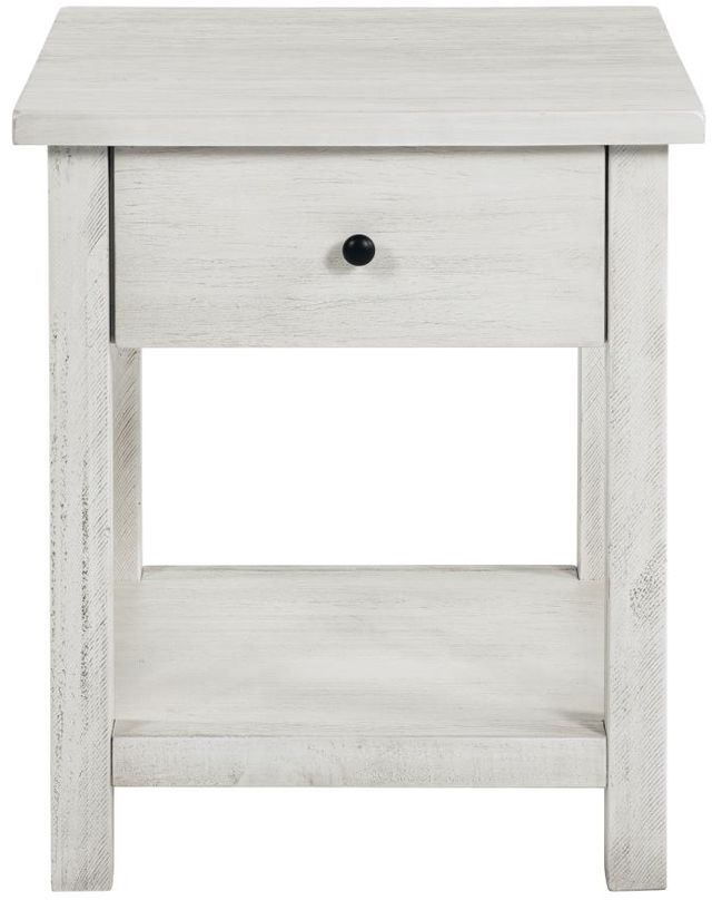 Coaster® Payne Distressed White End Table-2