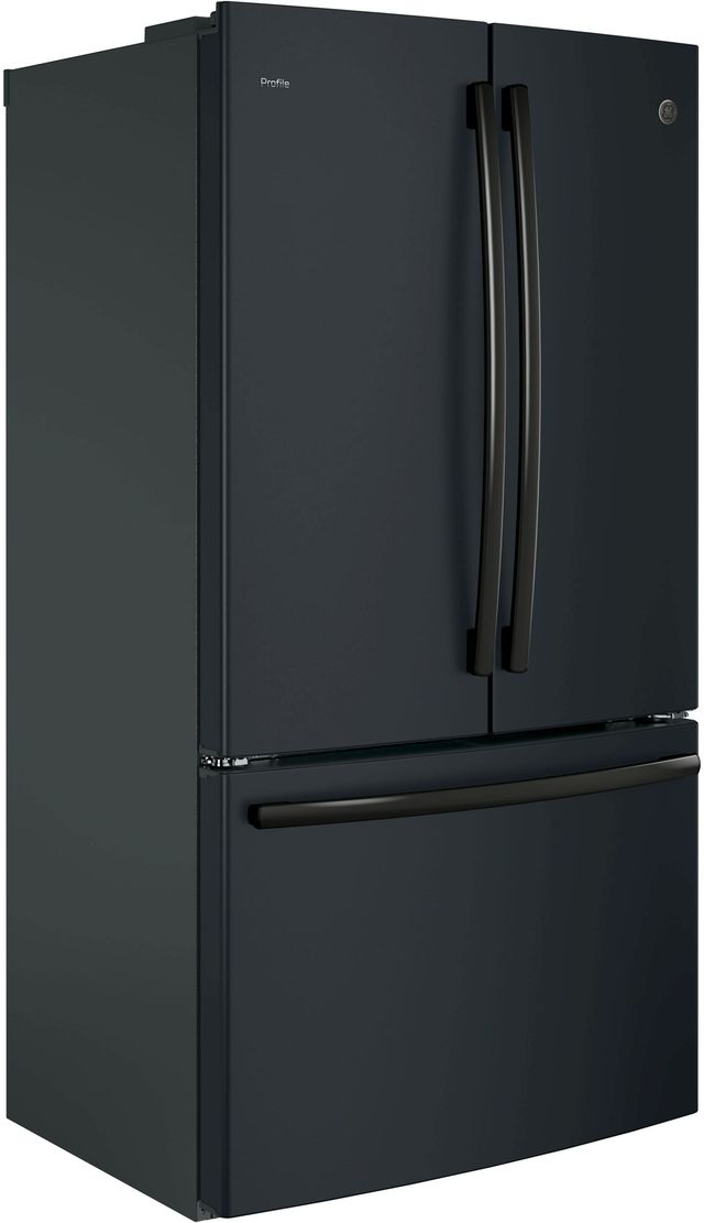 GE Profile™ 23.1 Cu. Ft. Black Slate Counter Depth French Door Refrigerator-1
