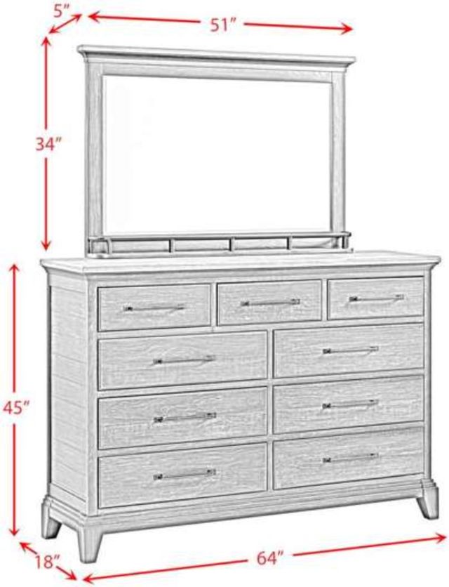 Elements International Montrose Espresso Dresser and Mirror-2