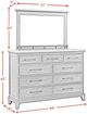 Elements International Montrose Espresso Dresser and Mirror Set-2