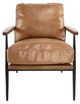 Classic Home Christopher Adobe Tan/Black Leather Club Chair-2