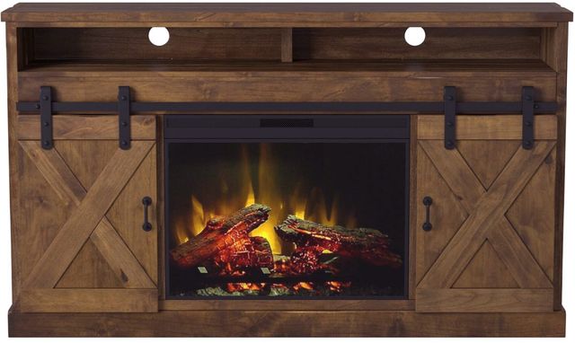 Legends Home Farmhouse Aged Whiskey 66" Fireplace Console-3