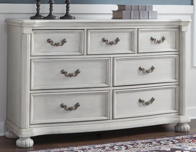 Benchcraft® Montelaine Antique White Dresser-6