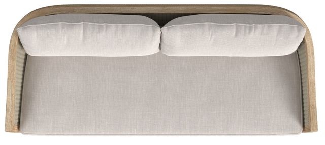 Sunset West Cambria Latte/Natural Teak/Wicker Outdoor Sofa with Canvas Canvas Cushion-4