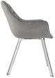 Mazin Furniture Ayami Chrome/Gray Dining Arm Chair -2