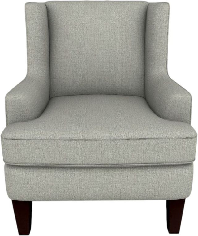 Best® Home Furnishings Customizable Field & Stream Home Sterling Wing Back Chair with Plaid Cushion and Espresso Legs-1
