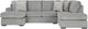Signature Design by Ashley® Casselbury 2-Piece Cement Right Arm Facing Chaise Sectional-1