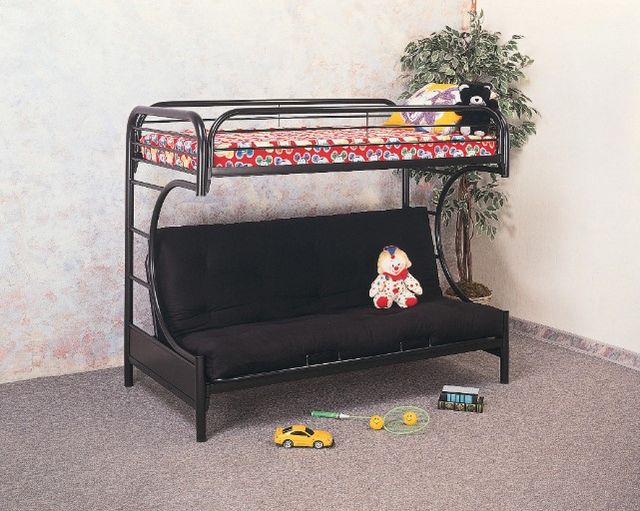 American Wholesale Furniture Black Futon Bunkbed-1