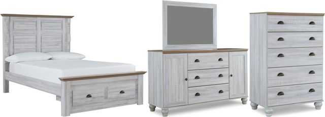 Signature Design by Ashley® Haven Bay 4-Piece Two-Tone Full Panel Storage Bed Set-0