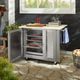 Kalamazoo™ Outdoor Gourmet 48" Stainless Steel Freestanding Electric Smoker Cabinet with Black Porcelain Top-5