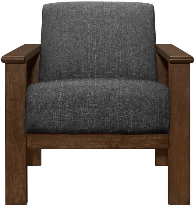 Mazin Furniture Helena Dark Gray Upholstered Storage Accent Chair-1