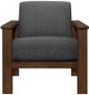Mazin Furniture Helena Dark Gray Upholstered Storage Accent Chair-1
