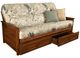 Kodiak Furniture Lexington Takara Rain/Weathered Brown Full Storage Futon with Mattress -0