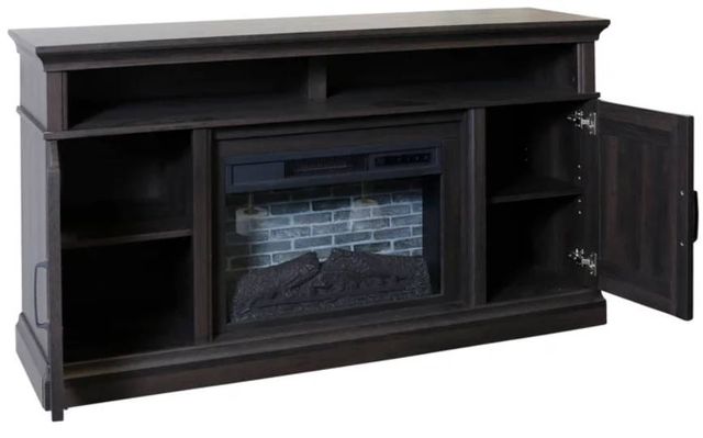 StyleCraft Gray Media Fireplace Cabinet-1