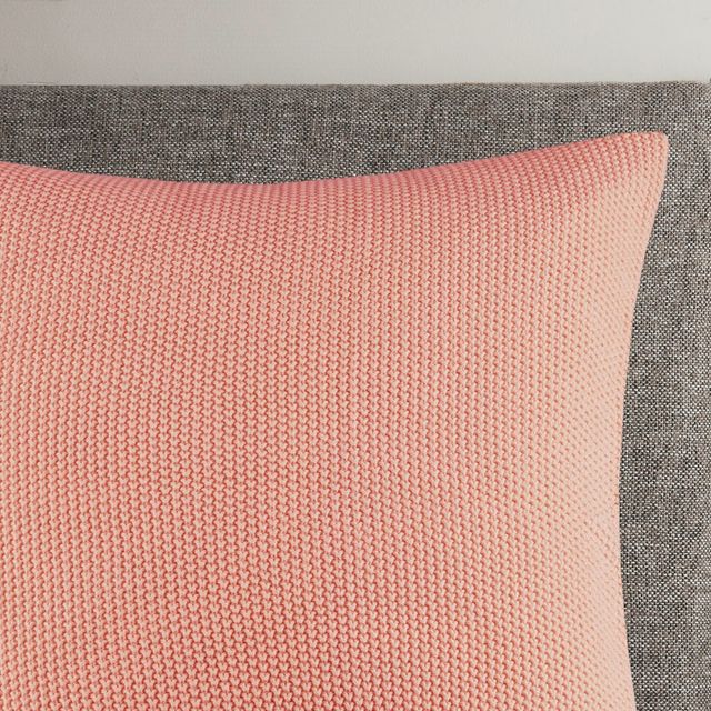 Olliix by INK+IVY Bree Knit Carol  26" x 26" Euro Pillow Cover-2