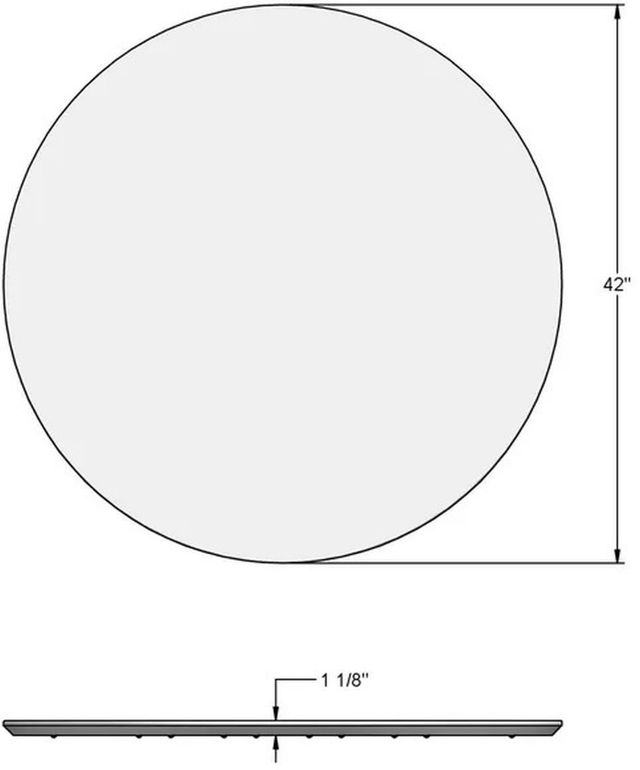 Amisco Customizable Calypso Round Dining Table with 42" Birch Veneer Top-2