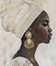 Classy Living Mindful Golden Regal Profile Wall Art-3