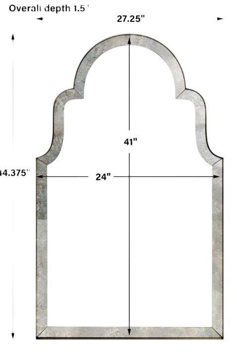 Uttermost® Brayden Antique Brass Arch Mirror-4