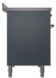 Ilve® Nostalgie II Noblesse 48'' Blue Gray Pro Style Induction Range with Chrome Trim-2