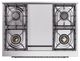 Ilve® Nostalgie II Noblesse 36'' Emerald Green Pro Style Dual Fuel Range with Chrome Trim-4