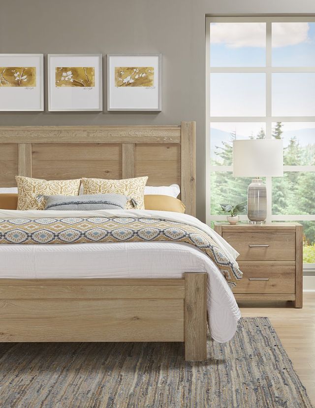 LM Co Home By Vaughan-Bassett Crafted Oak by Ben & Erin Napier Bleached White 2-Drawer Nightstand-2