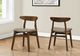 Monarch Specialties Inc. 2-Piece Dark Walnut/Beige 32" Upholstered Dining Side Chairs Set-2