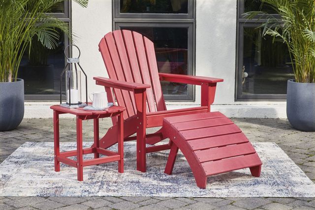 Signature Design by Ashley® Sundown Treasure Red Ottoman-3