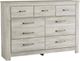 Signature Design by Ashley® Bellaby 5-Piece Whitewash King Panel Headboard Bed Set-2