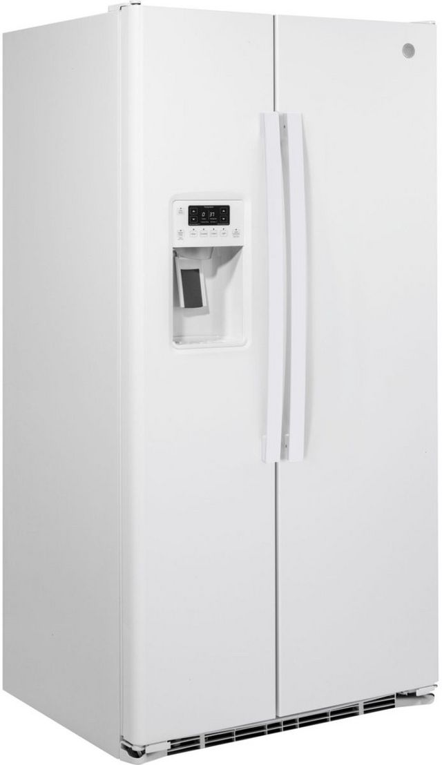 GE® 36 in. 21.9 Cu. Ft. White Counter Depth Side By Side Refrigerator-4