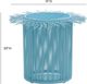 TOV Furniture Rafa Blue Wicker Outdoor Side Table-2