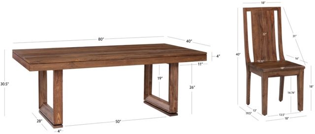 Coast2Coast Home™ Nealon 7-Piece Brown Dining Set-2