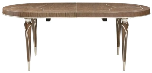 Michael Amini® Villa Cherie Chardonnay/Hazelnut Round Dining Table-3