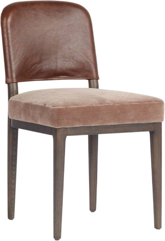 Four Hands Ryver Dulane Mahogany/Monte Mushroom Dining Chair-0
