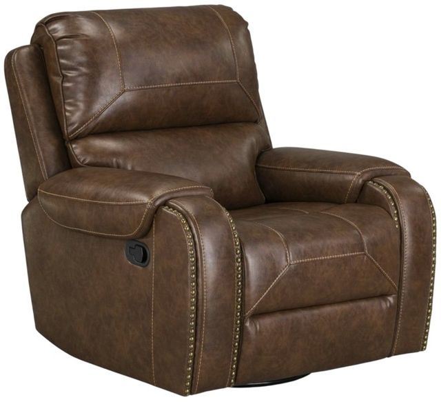 Albany Industries Winslow Brown Manual Swivel Glider Recliner-0
