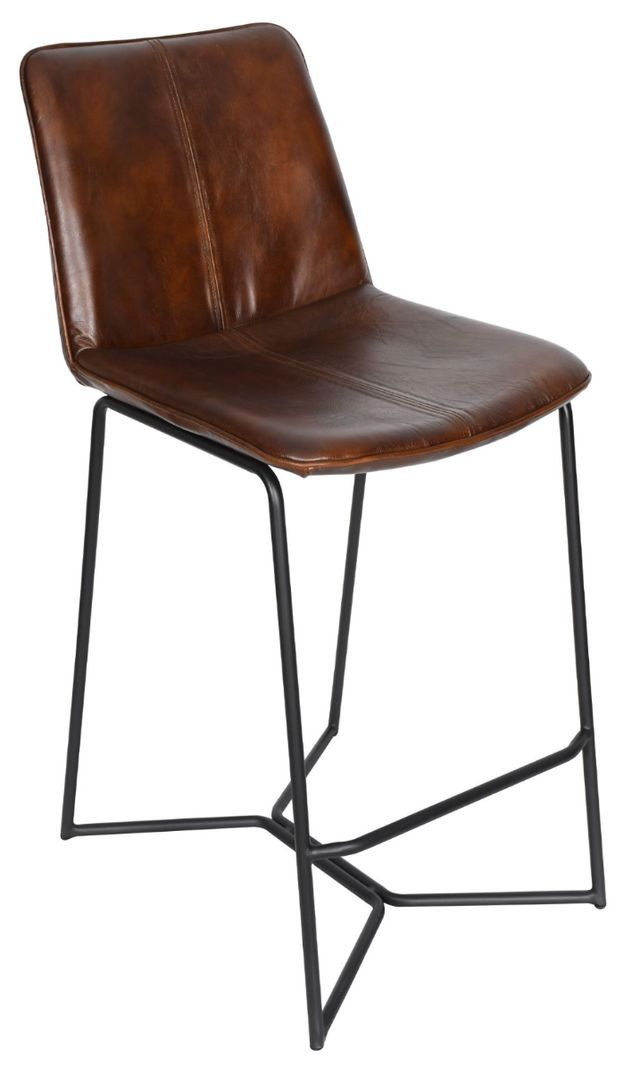 Home Trends & Design Essex Morgan Black/Handwashed Chestnut Stool-0