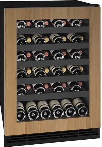 U-Line® 1-Class 24" 5.5 Cubic Feet Black Wine Refrigerator-0