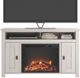 Ameriwood Home Farmington Ivory Oak 50'' Electric Fireplace Media Console-1