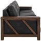 International Furniture Direct Walnut Black/Lacquer Reddish Brown Sofa-3