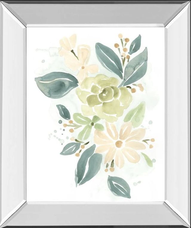 Classy Art Spring Greens I by June Erica Vess Mirror Framed Wall Art-0