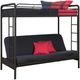 dhp furniture® Sammie Black Twin Over Futon Bunk Bed-0