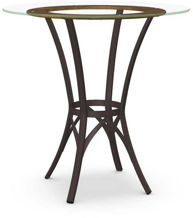 Amisco Customizable Kai 42" Clear Glass Bar Table-0