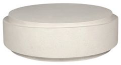 Moe's Home Collection Cosmo Off White Concrete Outdoor Coffee Table