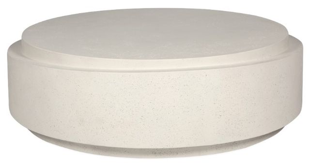 Moe's Home Collection Cosmo Off White Concrete Outdoor Coffee Table-0