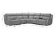 Kate Preston Home 7pc Storm Blue Leather Sectional with Cooling Unit-2