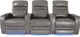 RowOne Cortés Home Entertainment Seating Gray 3-Chair Straight Row-1