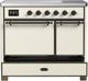 Ilve® Majestic III 40" Antique White Pro Style Induction Range with Solid Door and Burnished Trim-2