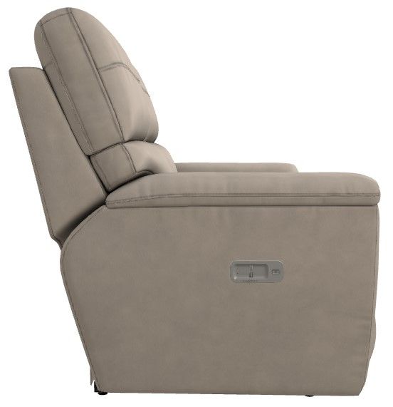 La-Z-Boy® Ava Ivory Leather Power Reclining Loveseat with Headrest-2