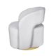 A & B Home Cream Swivel Barrel Chair-2