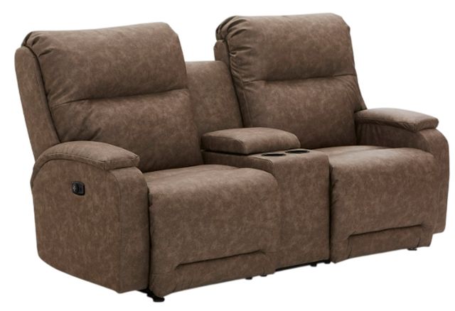Best® Home Furnishings Customizable Maverly Leather Power Tilt Headrest Rocker Console Loveseat-0