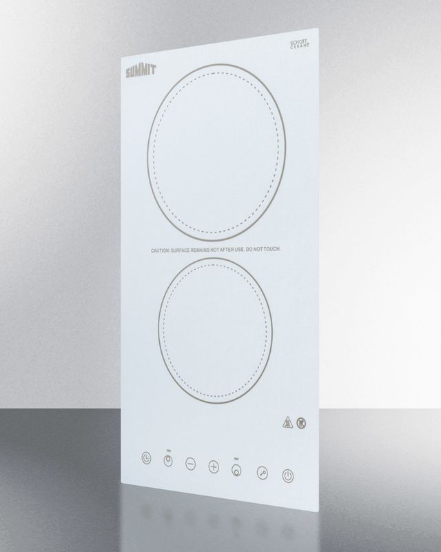 Summit® 12" White Electric Cooktop-3
